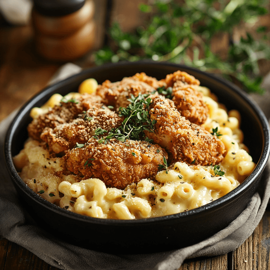 Fried Chicken Mac And Cheese