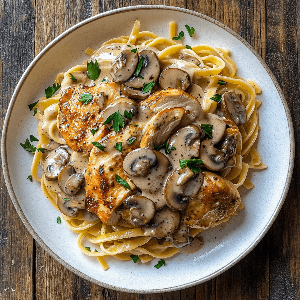 Chicken Marsala Fettuccine